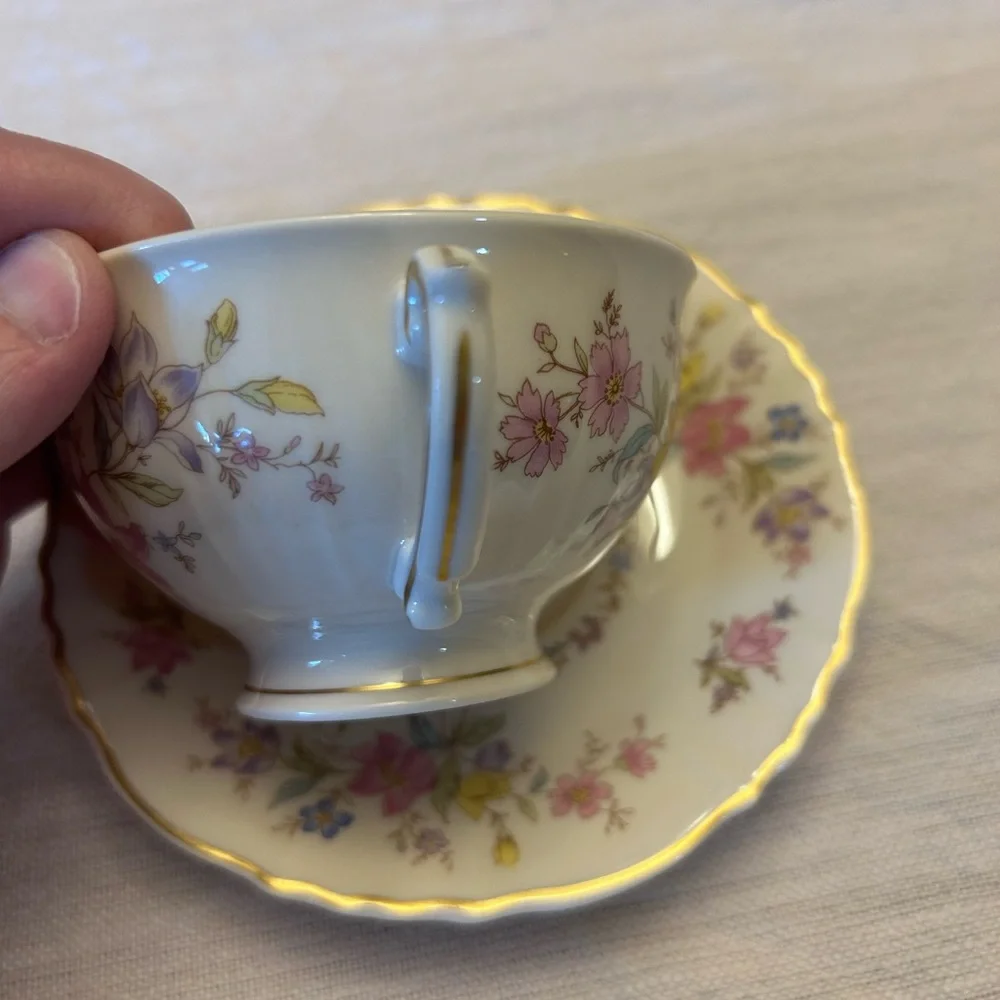 Vintage Federal Syracuse china tea cup and saucer in Briarcliff pattern. - Picture 3 of 6